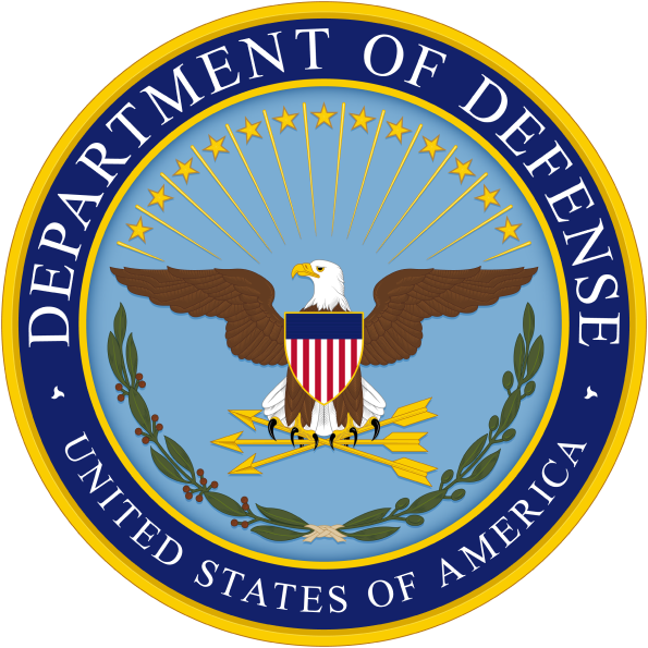 A footer logo of department of defence